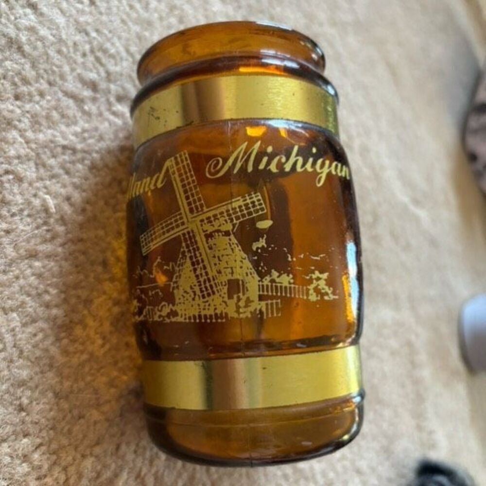 Holland Michigan Souvenir Brown Mug With Wood Handle